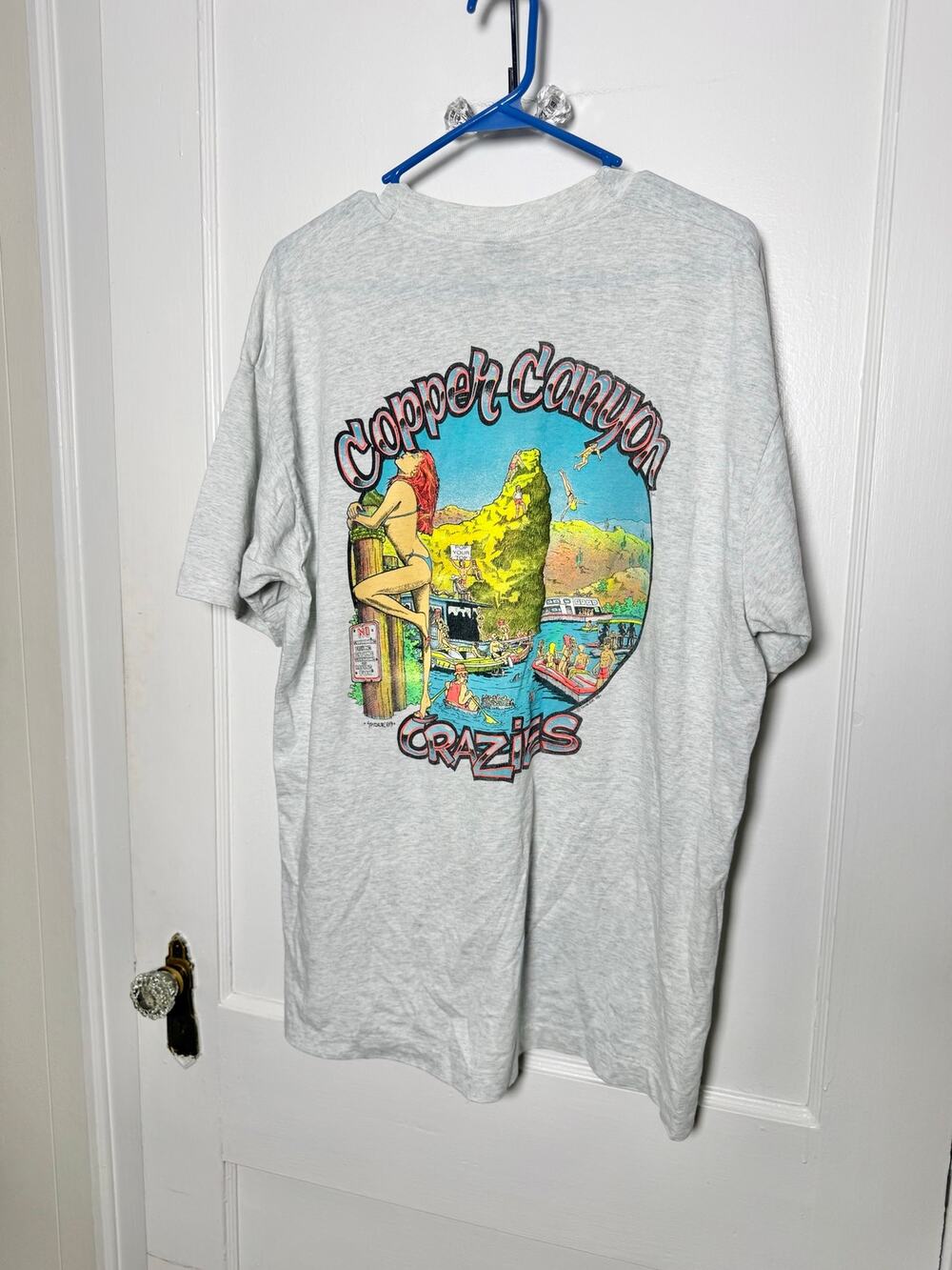 Vintage 1989 Copper Canyon Crazies T Shirt XL Made USA 80s Graphic Tourist Tee